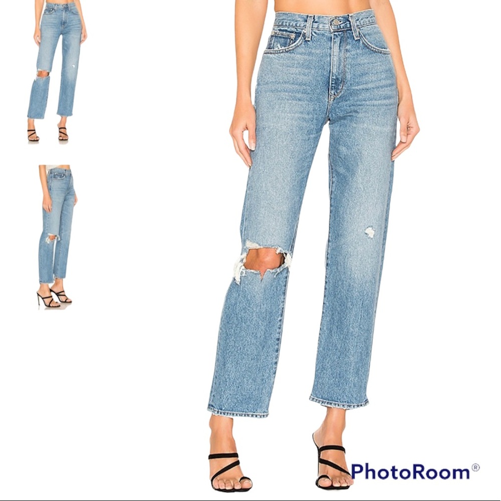 NWT Lovers + Friends Denim Mid-Rise Boyfriend Distressed Asher Jeans